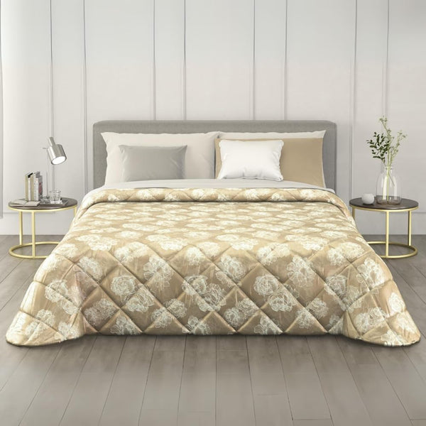 Trapunta Invernale in Raso Jacquard, Piumone Matrimoniale Invernale (300gr/mq)