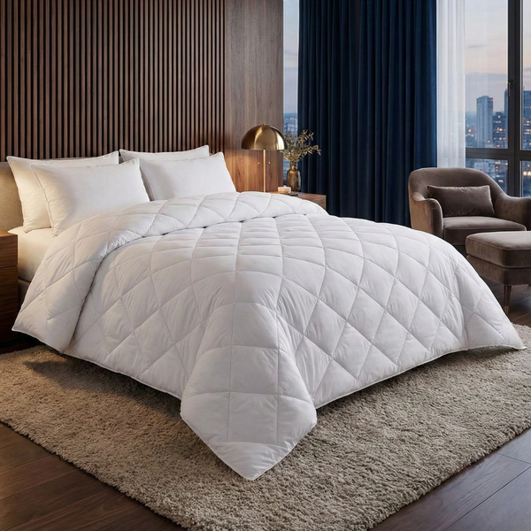 Piumino 4 Stagioni, Composto da 2 Piumini 100gr/mq e 220gr/mq, Set Letto Leggero da 100gr, per la Mezza Stagione da 220gr, e Invernale Combinandoli da 320gr