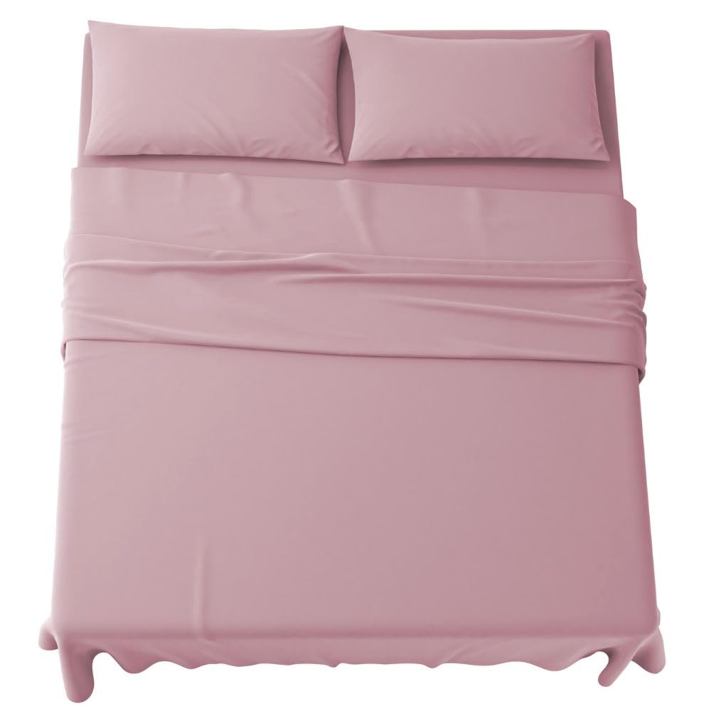Set Completo Lenzuola in Microfibra, con Federe, Completo Letto, Made in Italy