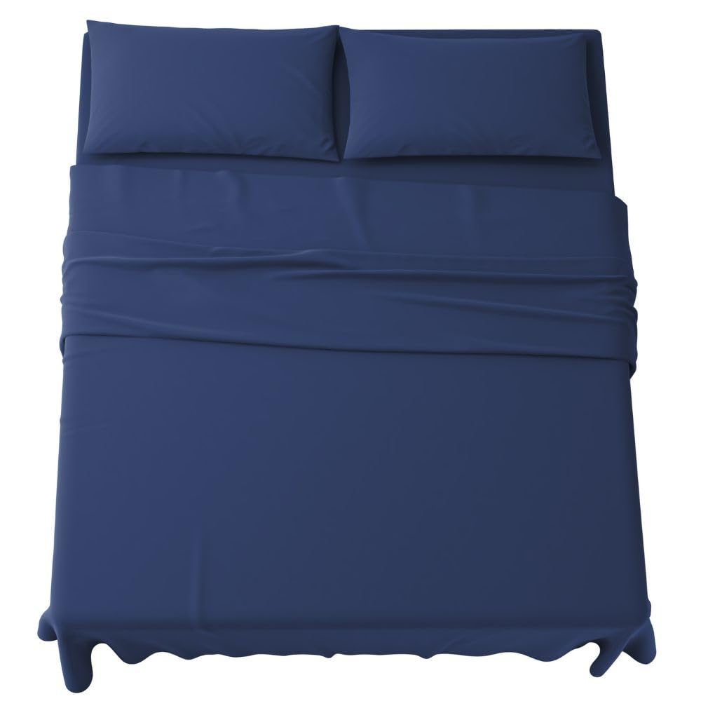 Set Completo Lenzuola in Microfibra, con Federe, Completo Letto, Made in Italy