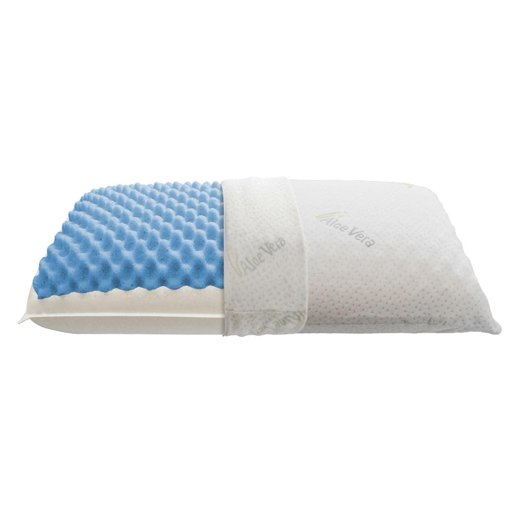 Cuscino Cervicale in Memory Foam Bugnato ad Effetto Massaggiante, Made in Italy