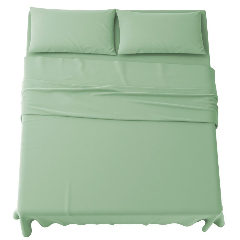 Set Completo Lenzuola in Microfibra, con Federe, Completo Letto, Made in Italy