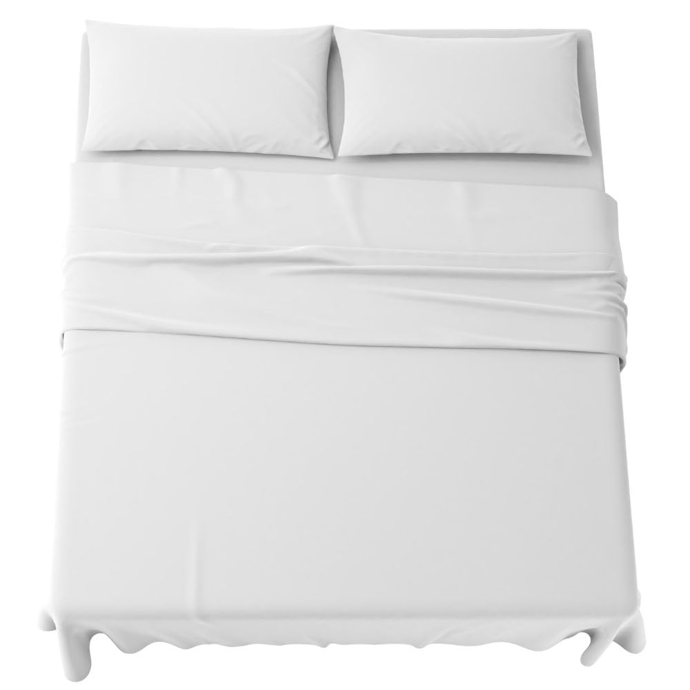 Set Completo Lenzuola in Microfibra, con Federe, Completo Letto, Made in Italy
