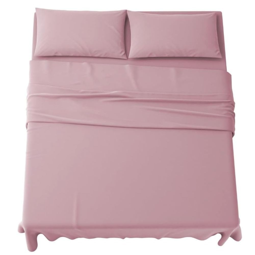 Set Completo Lenzuola in Microfibra, con Federe, Completo Letto, Made in Italy