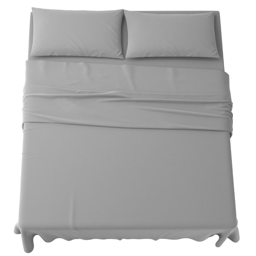 Set Completo Lenzuola in Microfibra, con Federe, Completo Letto, Made in Italy