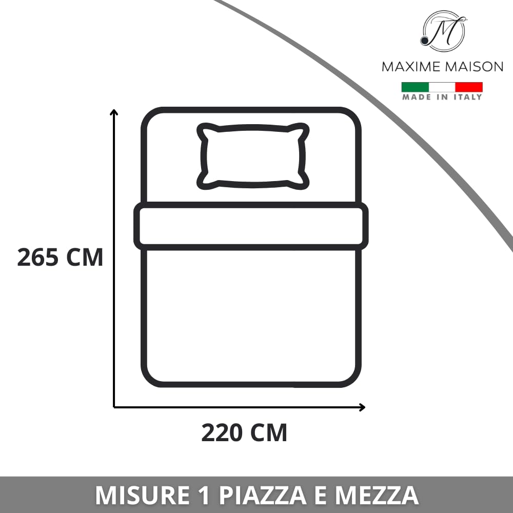 Trapunta Invernale in Raso Jacquard, Piumone Matrimoniale Invernale (300gr/mq)