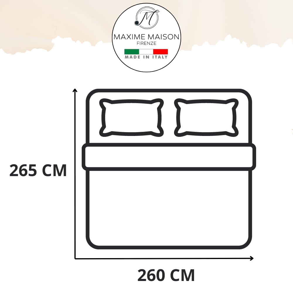 Copriletto (100 gr/mq) Mezza Stagione in Raso di Cotone Satin, Made in Italy