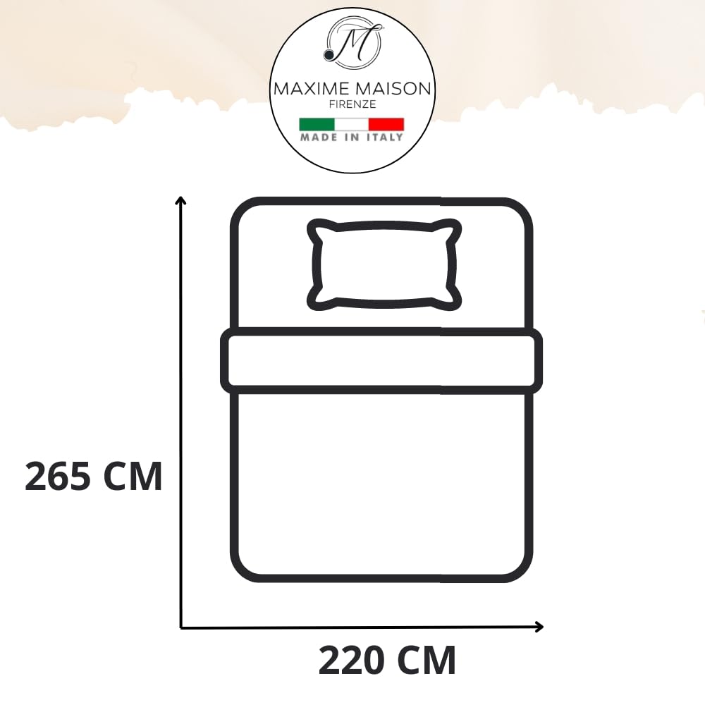Copriletto (100 gr/mq) Mezza Stagione in Raso di Cotone Satin, Made in Italy