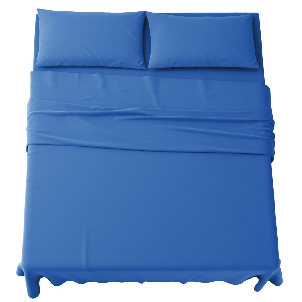 Set Completo Lenzuola in Microfibra, con Federe, Completo Letto, Made in Italy