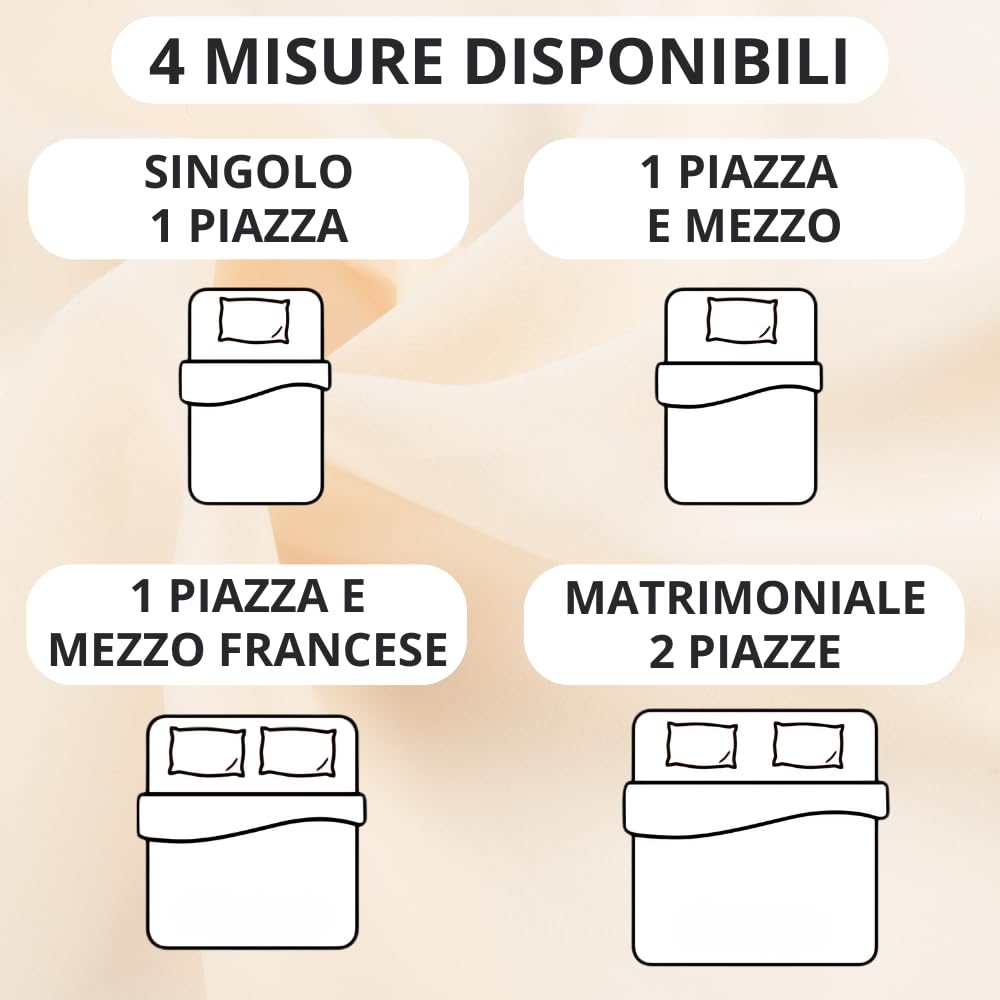 Set Completo Lenzuola in Microfibra, con Federe, Completo Letto, Made in Italy