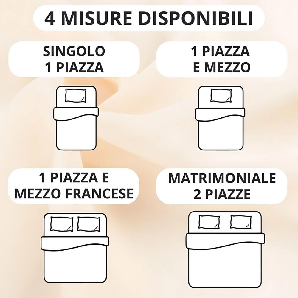Set Completo Lenzuola in Microfibra, con Federe, Completo Letto, Made in Italy