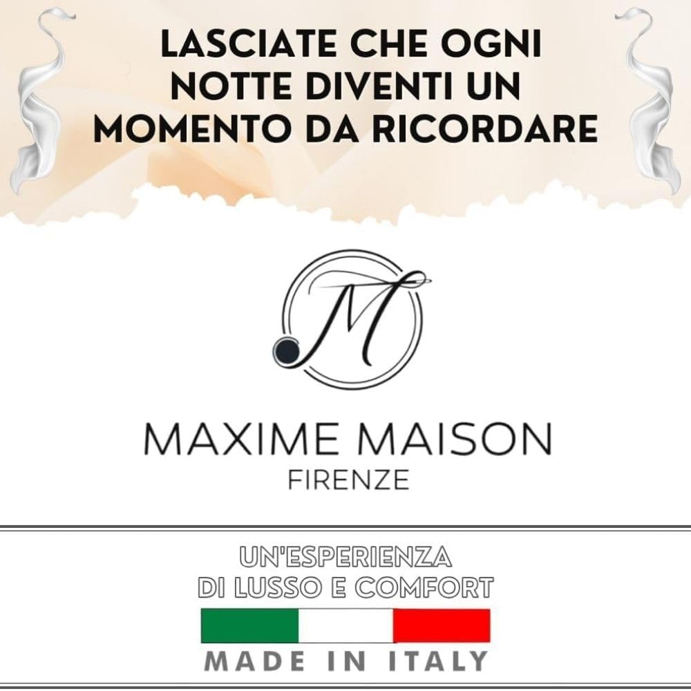 MAXIME MAISON - Coprimaterasso Matrimoniale 160x190 Antiacaro, Copri Materasso in Spugna Trapuntata di Alta Qualità, Anallergico e Traspirante, Fodera Coprimaterassi Matrimoniali Made in Italy