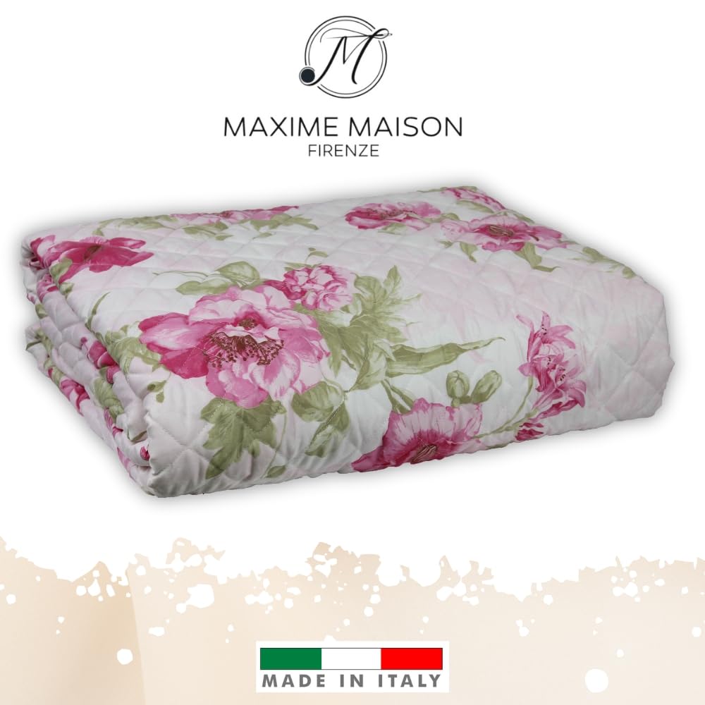 MAXIME MAISON - Copriletto Singolo Primaverile Estivo (100 gr/mq) Trapuntino Estivo Singolo, Trapunta Letto Singolo Leggera, Trapuntino Singolo Mezza Stagione in Raso di Cotone Satin, Made in Italy
