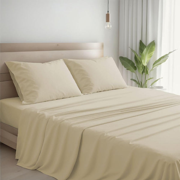 Lenzuola Percalle Made in Italy, Completo Letto Realizzato in Cotone Pregiato a Trama Fitta, Biancheria da Letto Certificata Oeko Tex Standard 100