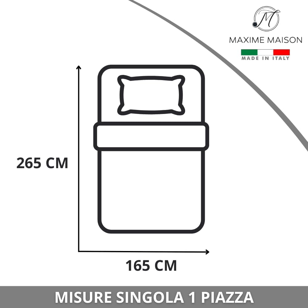 Trapunta Invernale in Raso Jacquard, Piumone Matrimoniale Invernale (300gr/mq)