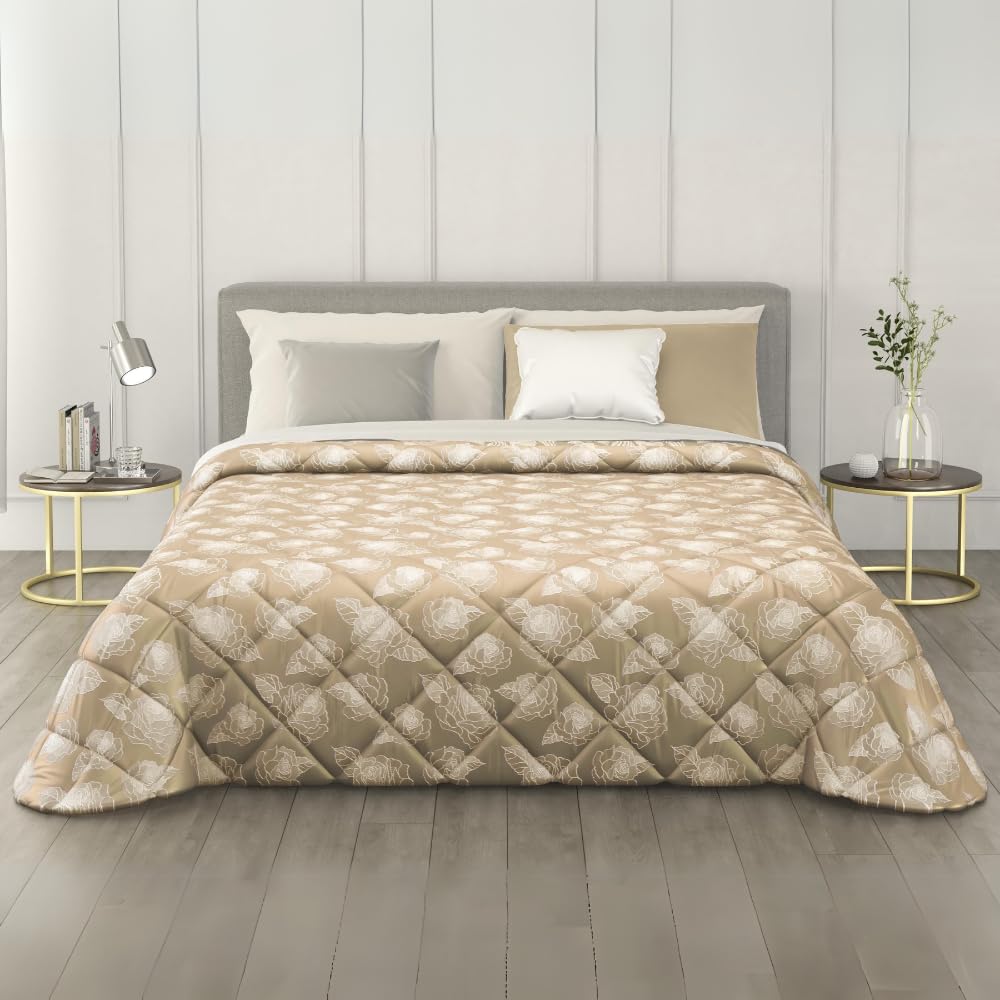 Trapunta Invernale in Raso Jacquard, Piumone Matrimoniale Invernale (300gr/mq)