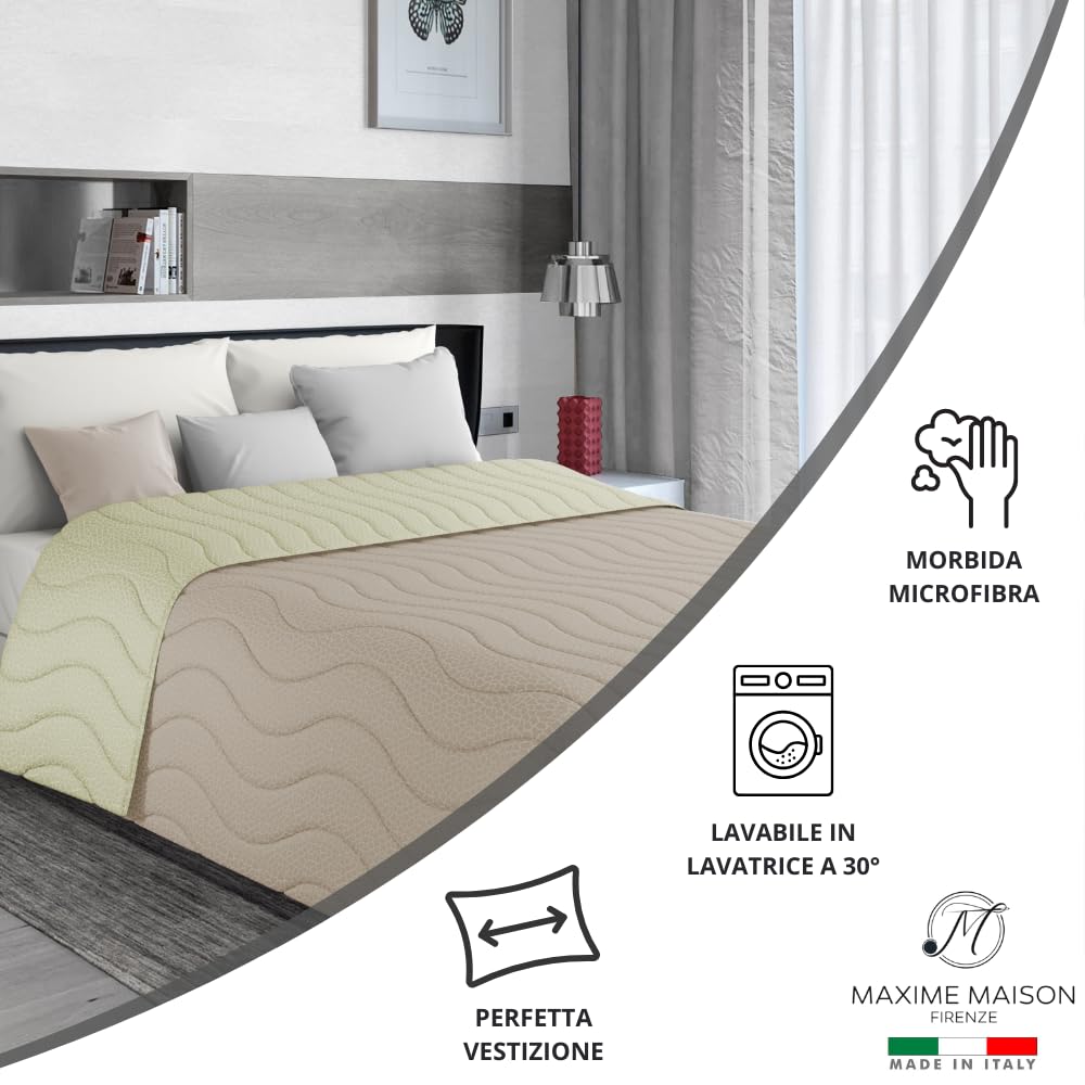 Trapuntino Mezza Stagione Double-Face in Morbida Microfibra Imbottitura 100 gr/mq