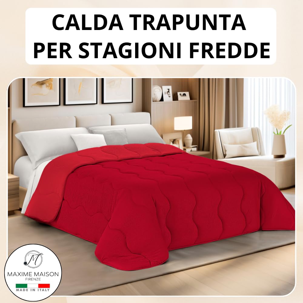Trapunta Piumone Invernale Double-Face in Morbida Microfibra Imbottitura 300 gr/mq