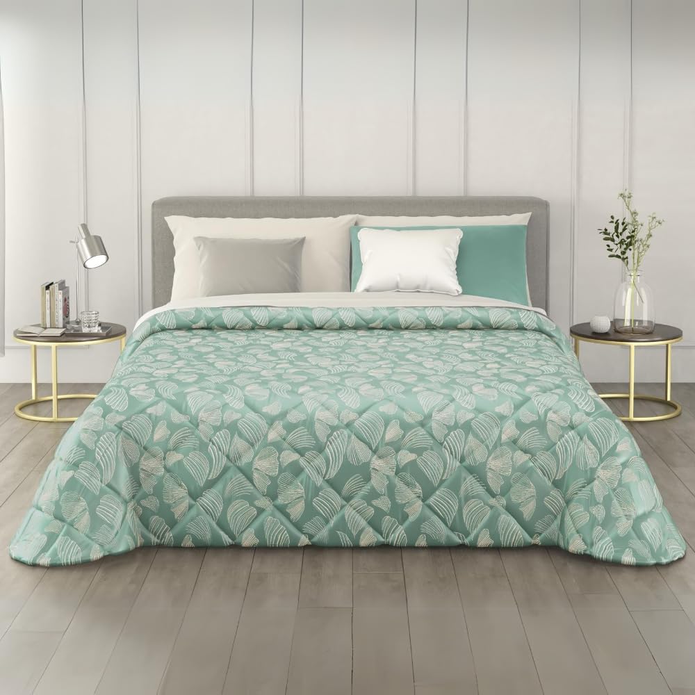 Trapunta Invernale in Raso Jacquard, Piumone Matrimoniale Invernale (300gr/mq)