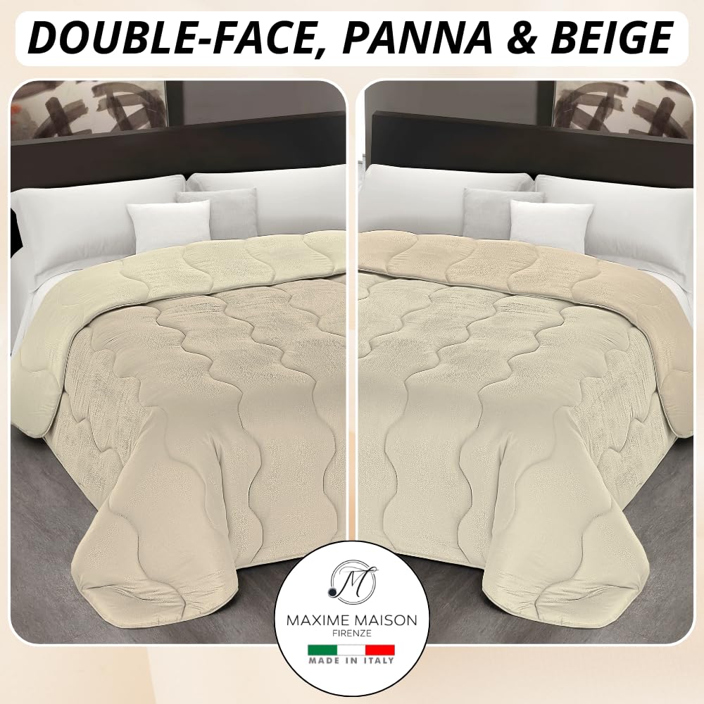 Trapunta Piumone Invernale Double-Face in Morbida Microfibra Imbottitura 300 gr/mq