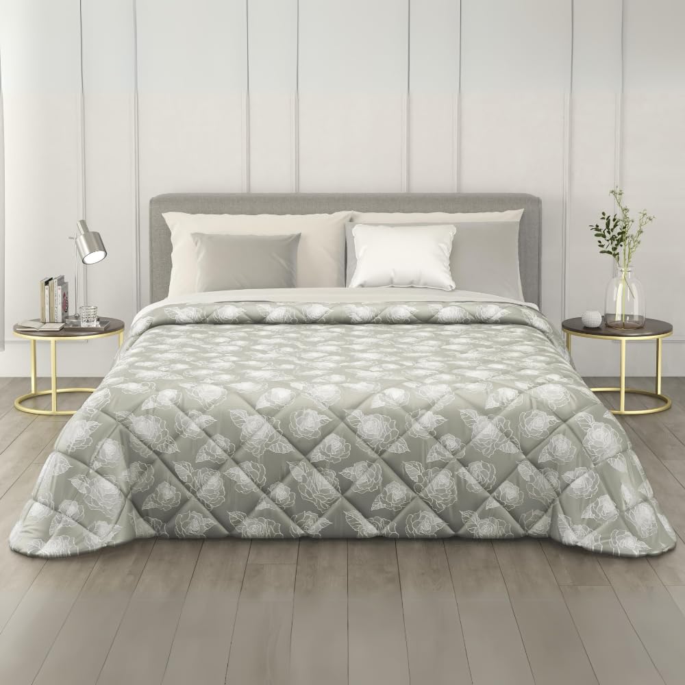 Trapunta Invernale in Raso Jacquard, Piumone Matrimoniale Invernale (300gr/mq)