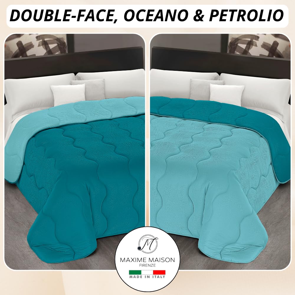 Trapunta Piumone Invernale Double-Face in Morbida Microfibra Imbottitura 300 gr/mq
