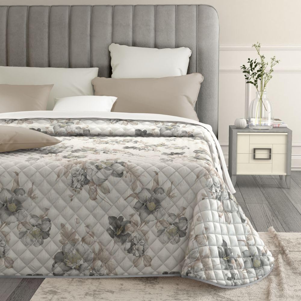 MAXIME MAISON - Copriletto Singolo Primaverile Estivo (100 gr/mq) Trapuntino Estivo Singolo, Trapunta Letto Singolo Leggera, Trapuntino Singolo Mezza Stagione in Raso di Cotone Satin, Made in Italy