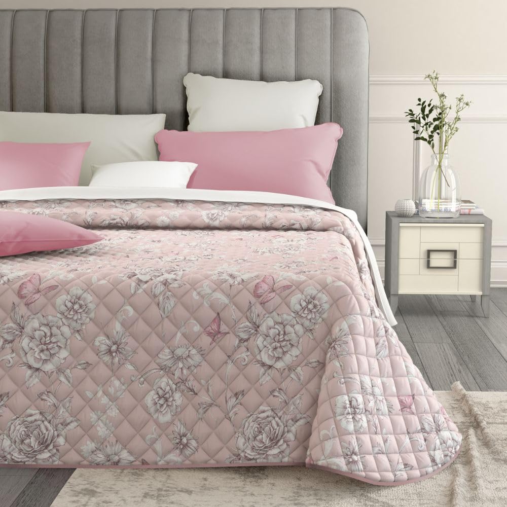 MAXIME MAISON - Copriletto Singolo Primaverile Estivo (100 gr/mq) Trapuntino Estivo Singolo, Trapunta Letto Singolo Leggera, Trapuntino Singolo Mezza Stagione in Raso di Cotone Satin, Made in Italy