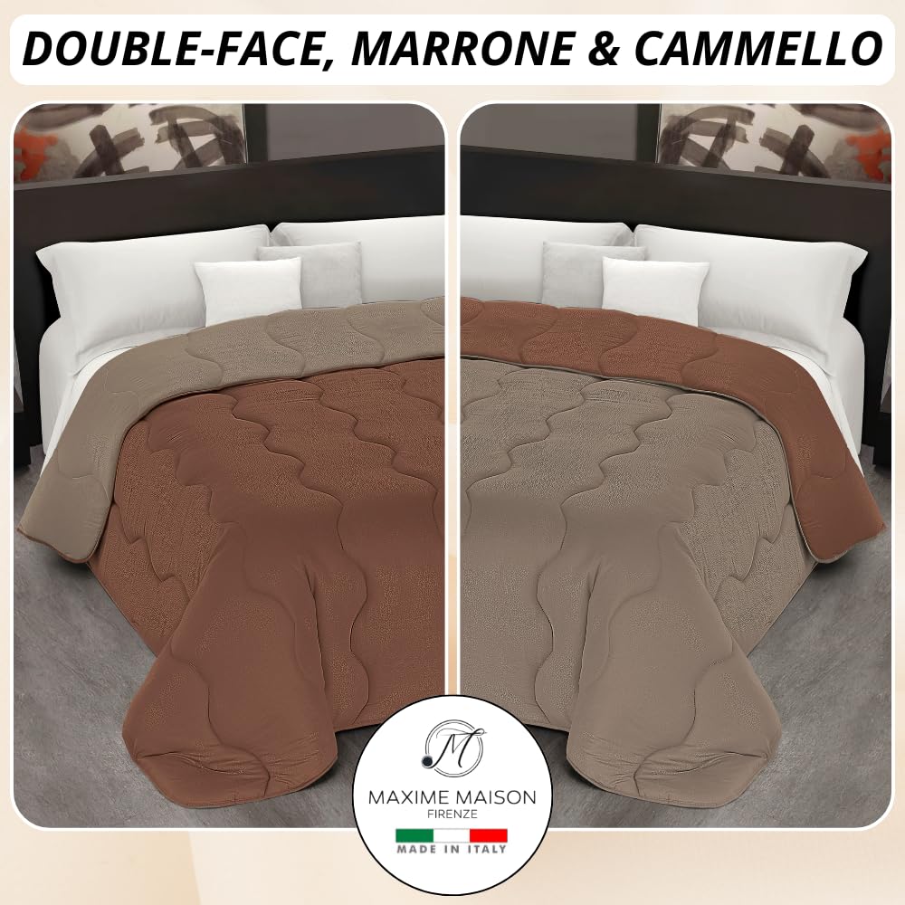 Trapunta Piumone Invernale Double-Face in Morbida Microfibra Imbottitura 300 gr/mq