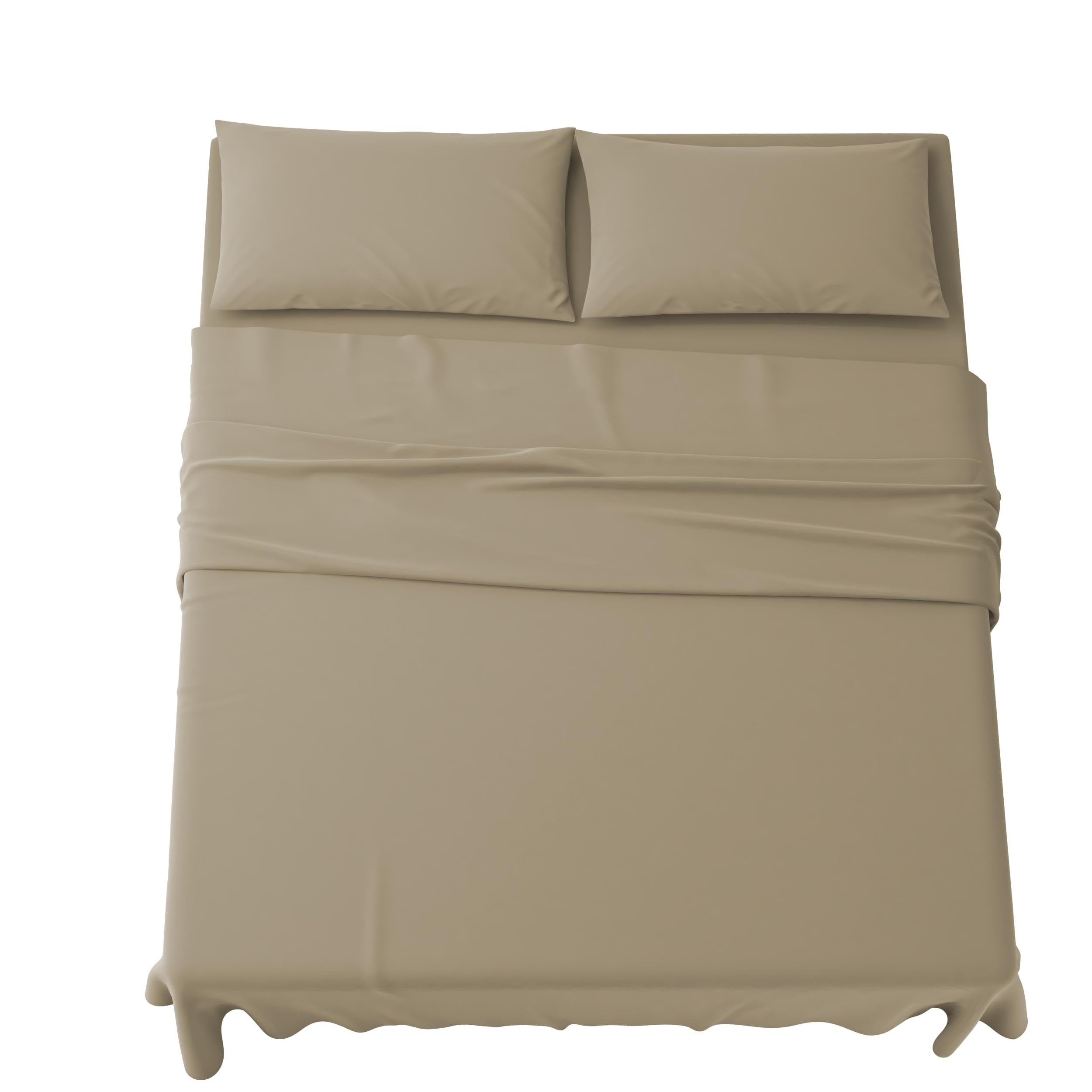 Set Completo Lenzuola in Microfibra, con Federe, Completo Letto, Made in Italy