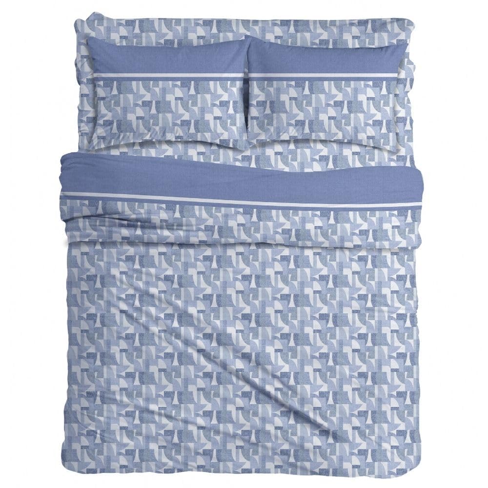 MAXIME MAISON Firenze - Set Lenzuola Letto Singolo Cotone 100% Completo con Federe Cuscini Stampate, Made in Italy Anallergico e Antiacaro (Motivo Ambra)