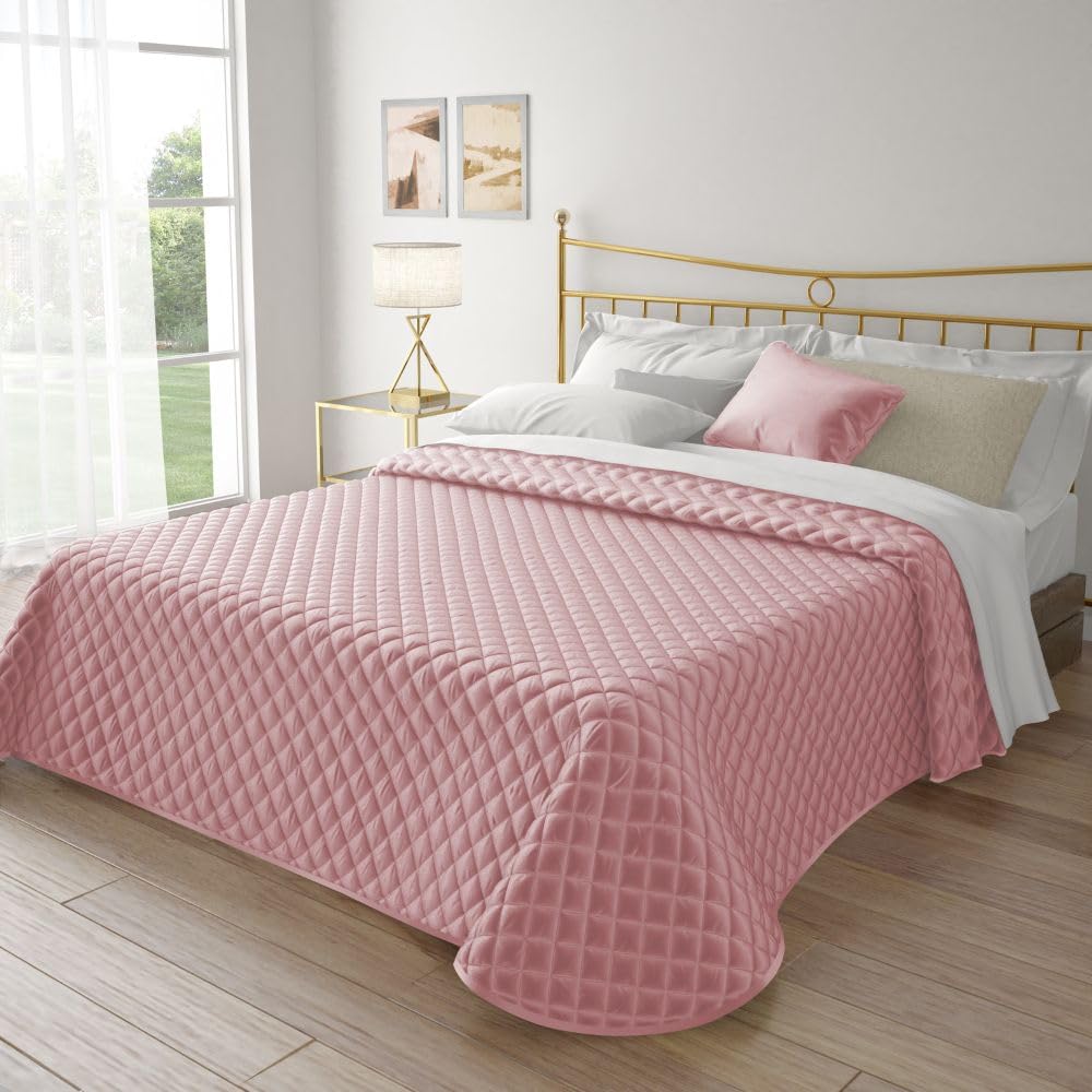 MAXIME MAISON - Trapunta Primaverile Autunnale Trapuntata in Morbido Velluto Elegante, Copriletto Leggero Made in Italy, Sensazione di Vero Lusso al Tatto