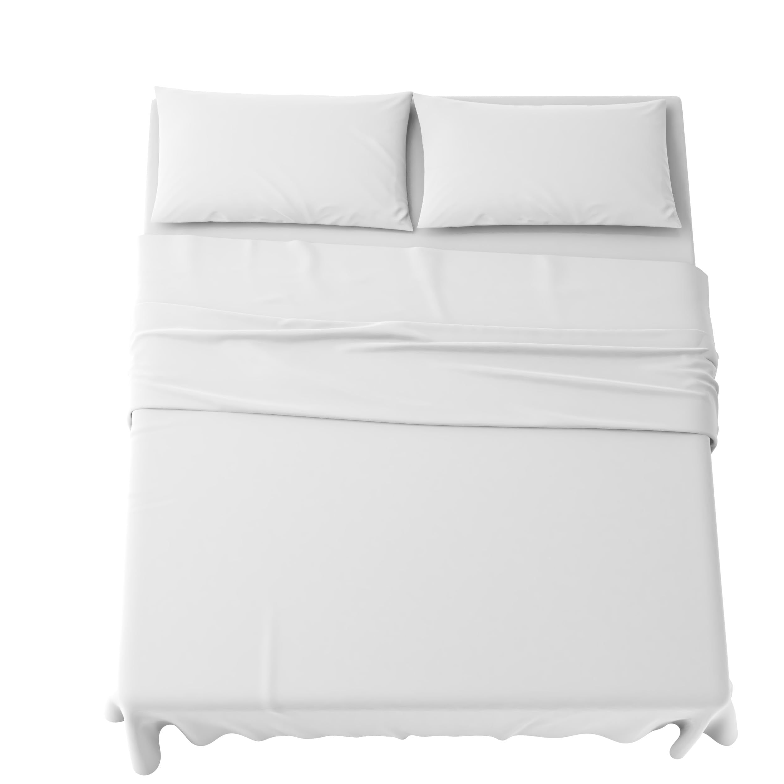 Set Completo Lenzuola in Microfibra, con Federe, Completo Letto, Made in Italy