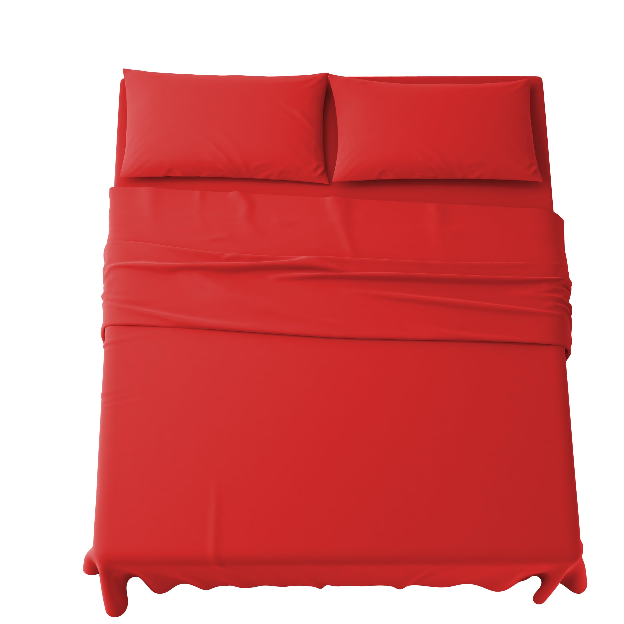 Set Completo Lenzuola in Microfibra, con Federe, Completo Letto, Made in Italy