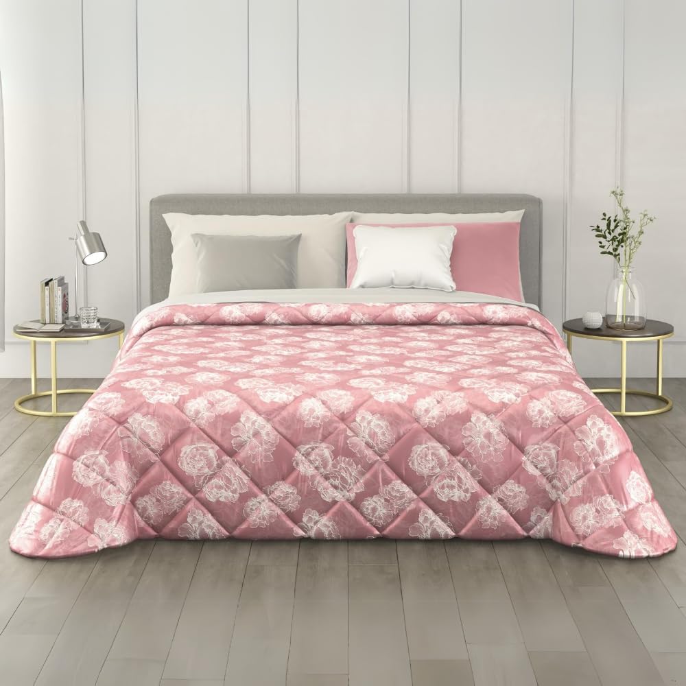 Trapunta Invernale in Raso Jacquard, Piumone Matrimoniale Invernale (300gr/mq)