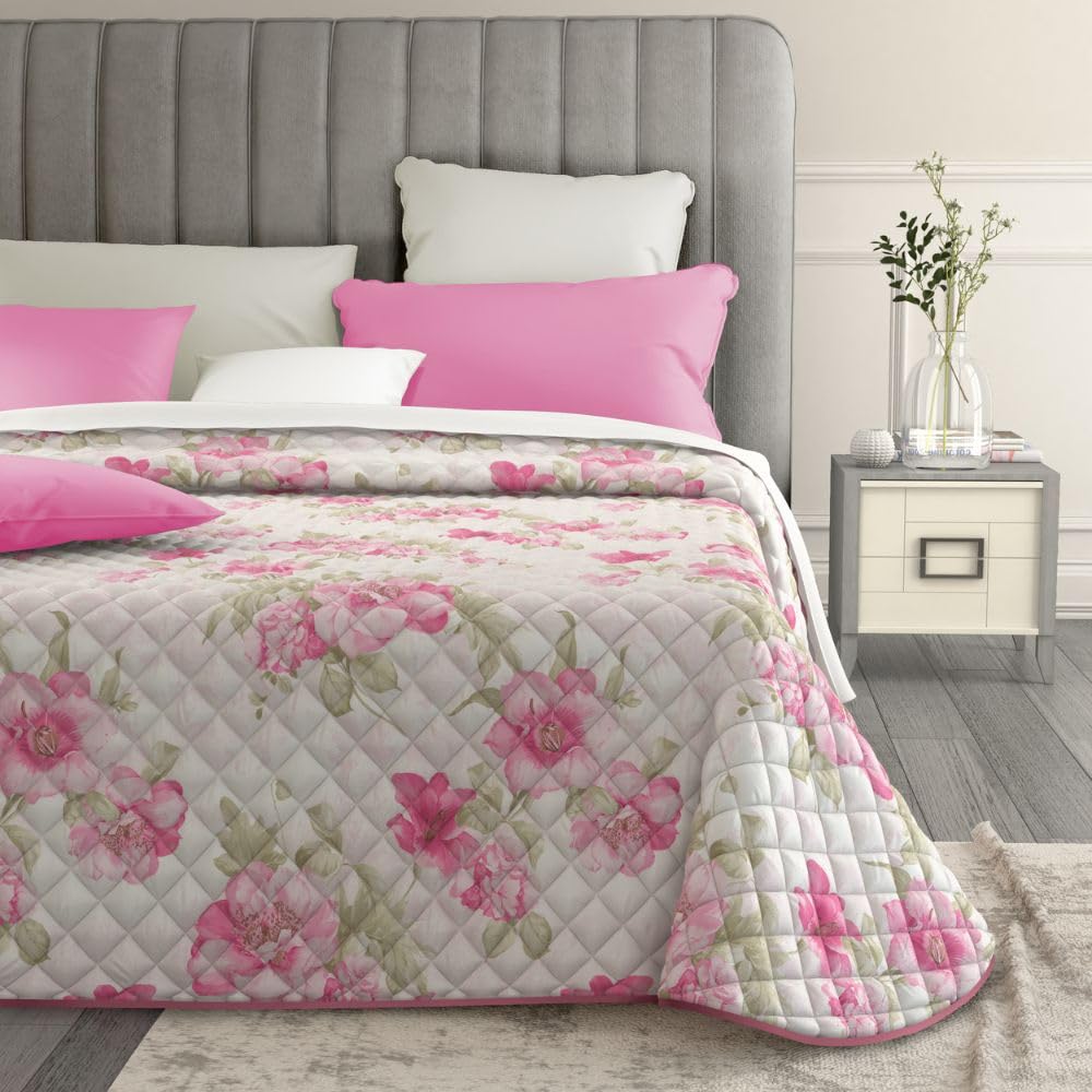 MAXIME MAISON - Copriletto Singolo Primaverile Estivo (100 gr/mq) Trapuntino Estivo Singolo, Trapunta Letto Singolo Leggera, Trapuntino Singolo Mezza Stagione in Raso di Cotone Satin, Made in Italy