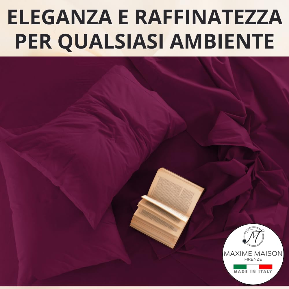 Federe Cuscino Letto, Misto Cotone, Tinta Unita (Misure 52x82cm), Chiusura a Busta, Fodera Cuscini, Copri Cuscino Letto, Federe Cuscini, Cotone
