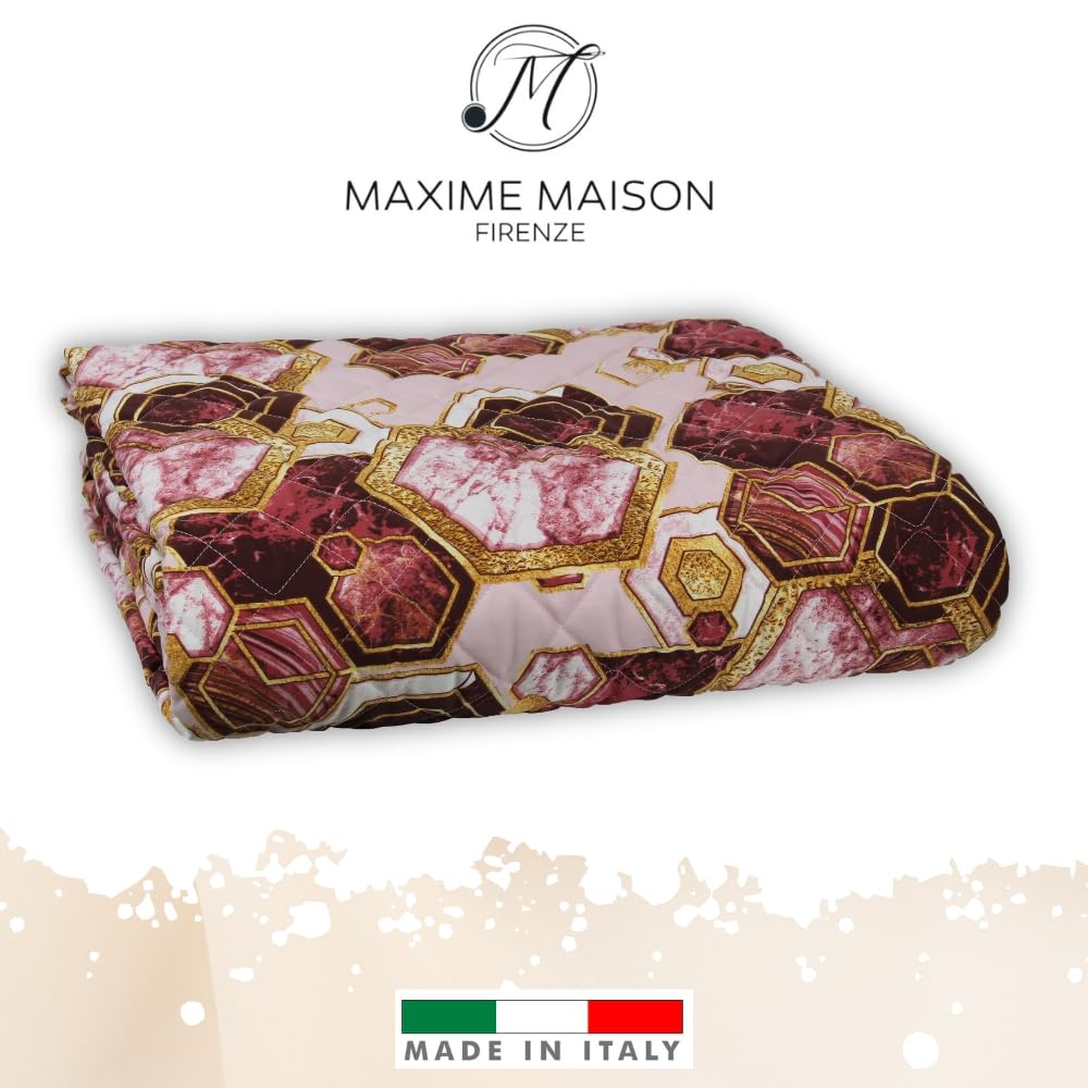 MAXIME MAISON - Copriletto Singolo Primaverile Estivo (100 gr/mq) Trapuntino Estivo Singolo, Trapunta Letto Singolo Leggera, Trapuntino Singolo Mezza Stagione in Raso di Cotone Satin, Made in Italy