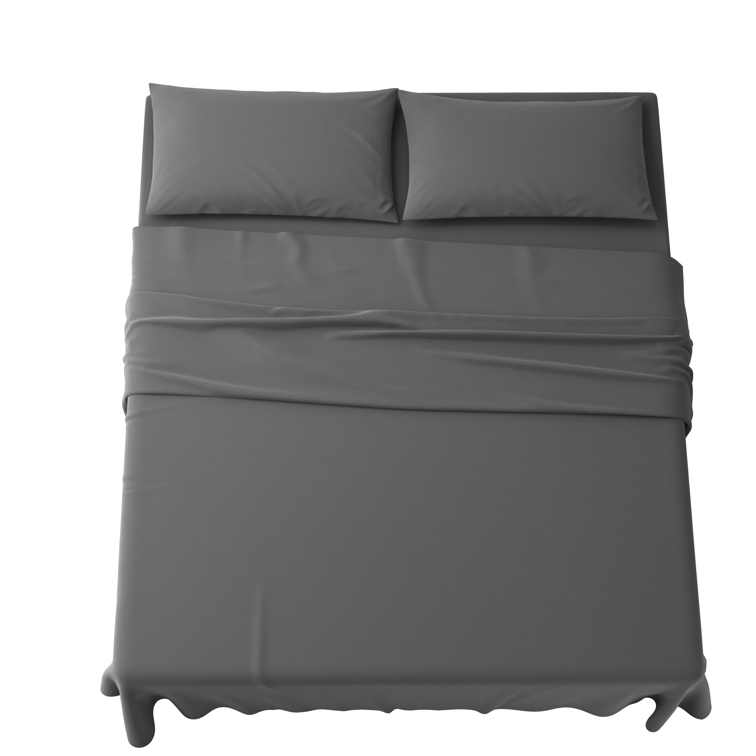 Set Completo Lenzuola in Microfibra, con Federe, Completo Letto, Made in Italy