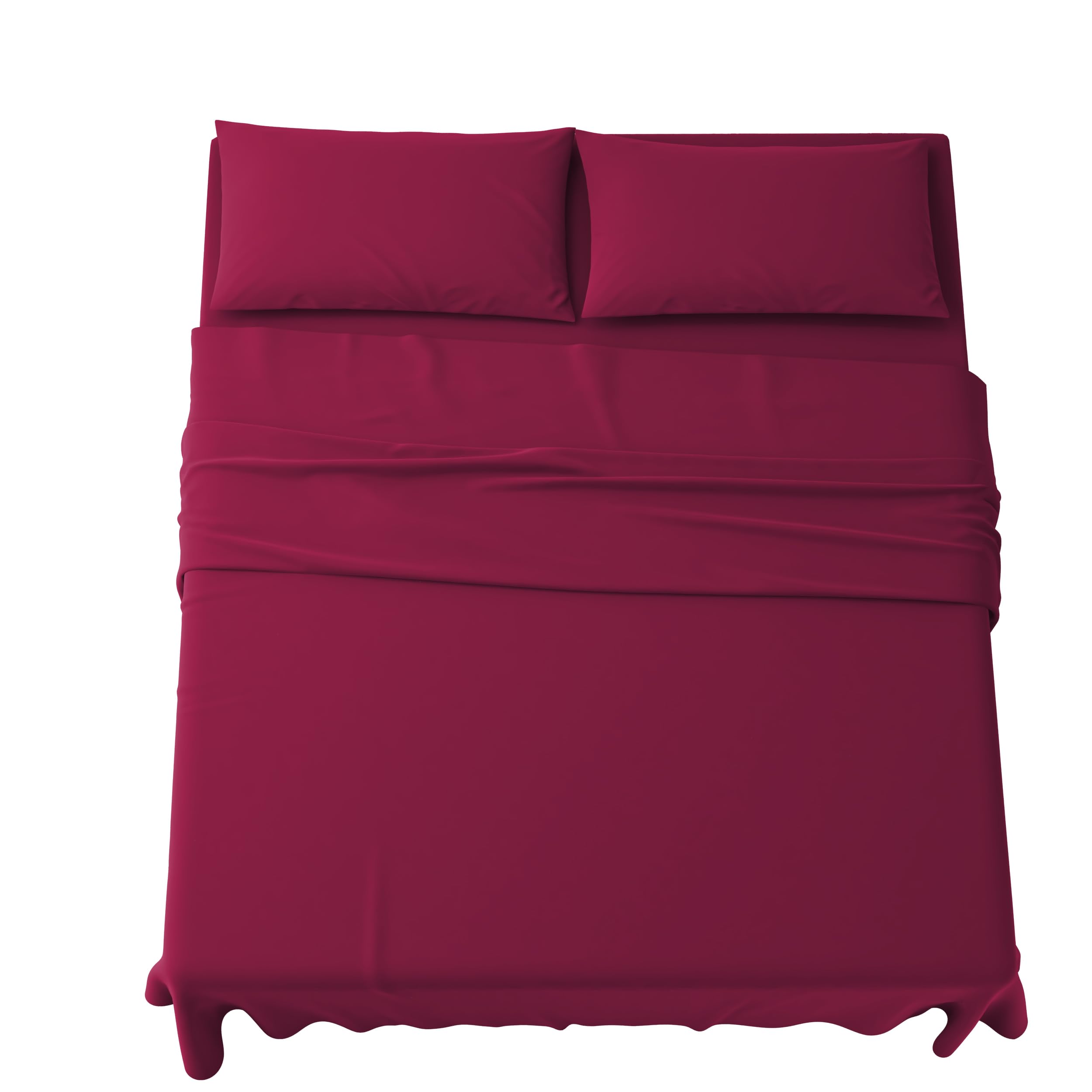 Set Completo Lenzuola in Microfibra, con Federe, Completo Letto, Made in Italy