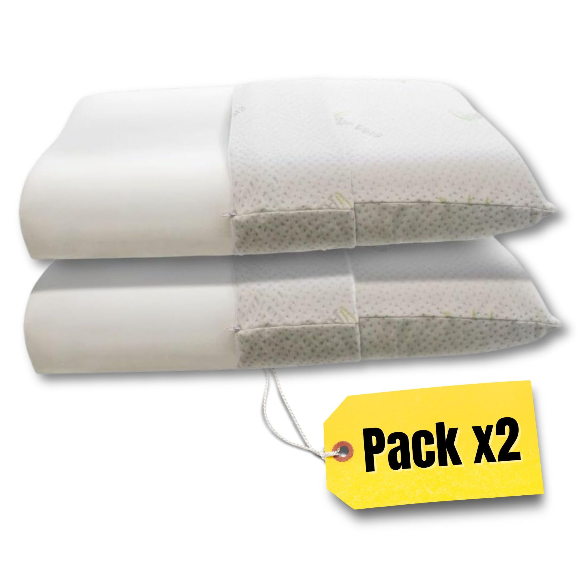 MAXIME MAISON - Coppia Cuscini Cervicale per Dormire, Cuscino Memory Foam Cervicale Ortopedico con Tecnologia a Doppia Onda Made in Italy, Cuscino Ergonomico Letto