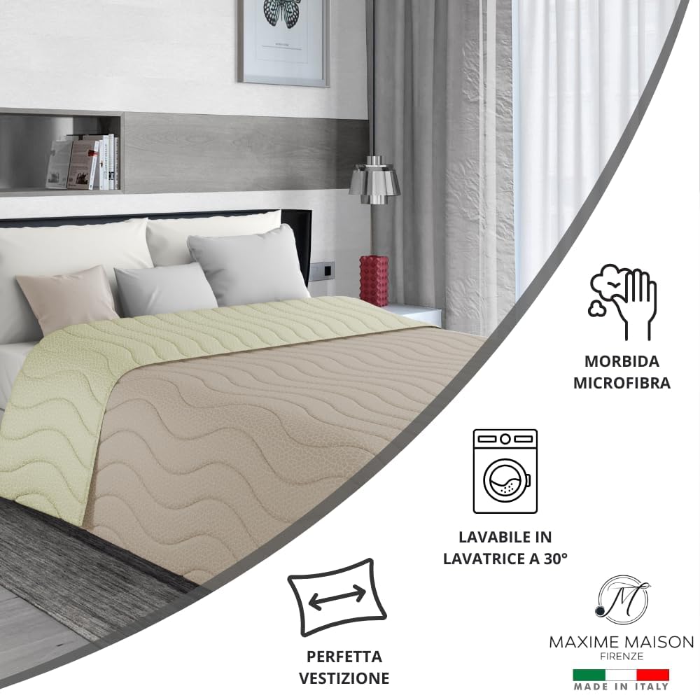 Trapuntino Mezza Stagione Double-Face in Morbida Microfibra Imbottitura 100 gr/mq