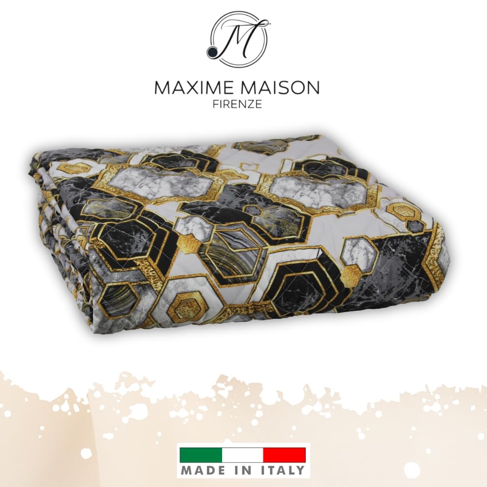 Copriletto (100 gr/mq) Mezza Stagione in Raso di Cotone Satin, Made in Italy