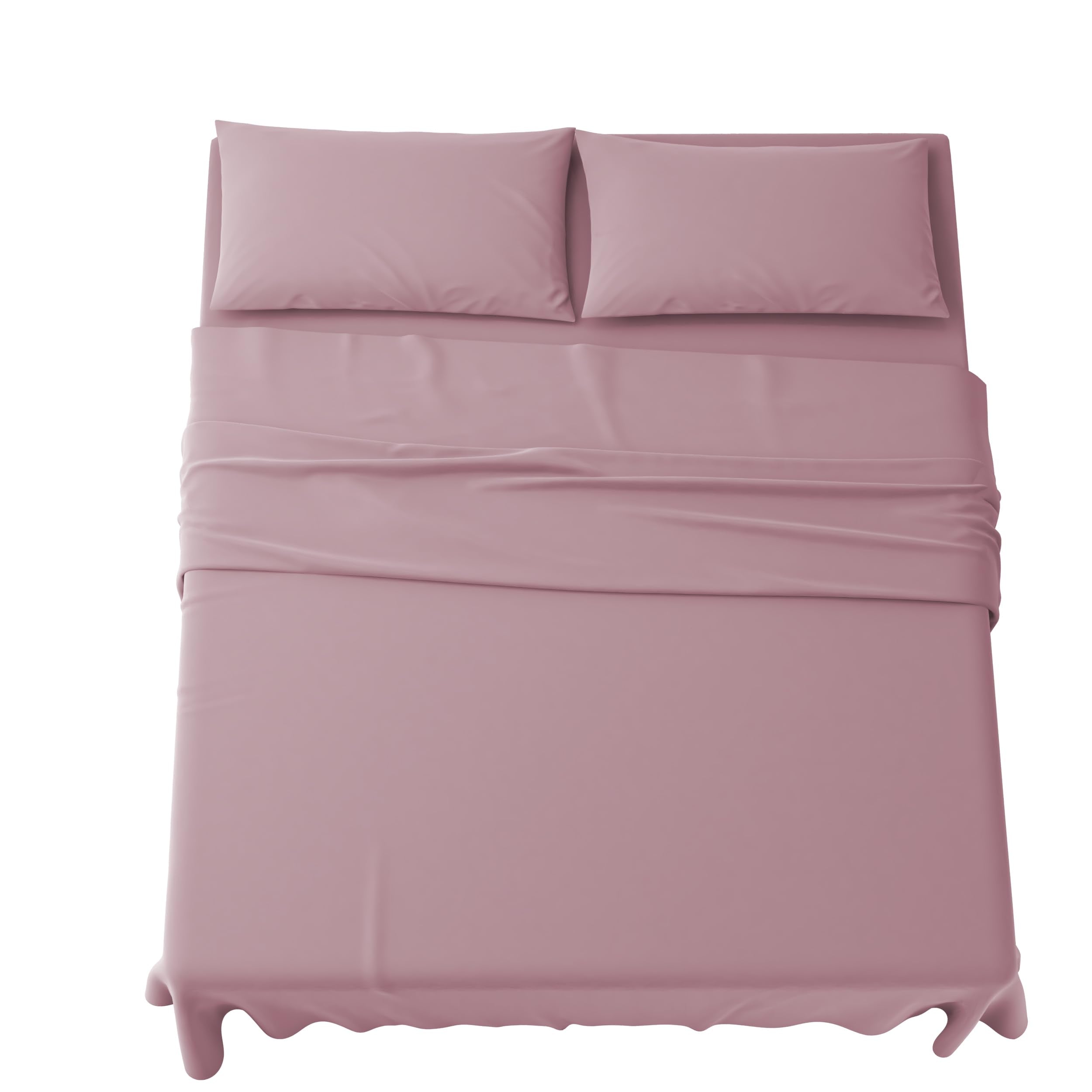 Set Completo Lenzuola in Microfibra, con Federe, Completo Letto, Made in Italy