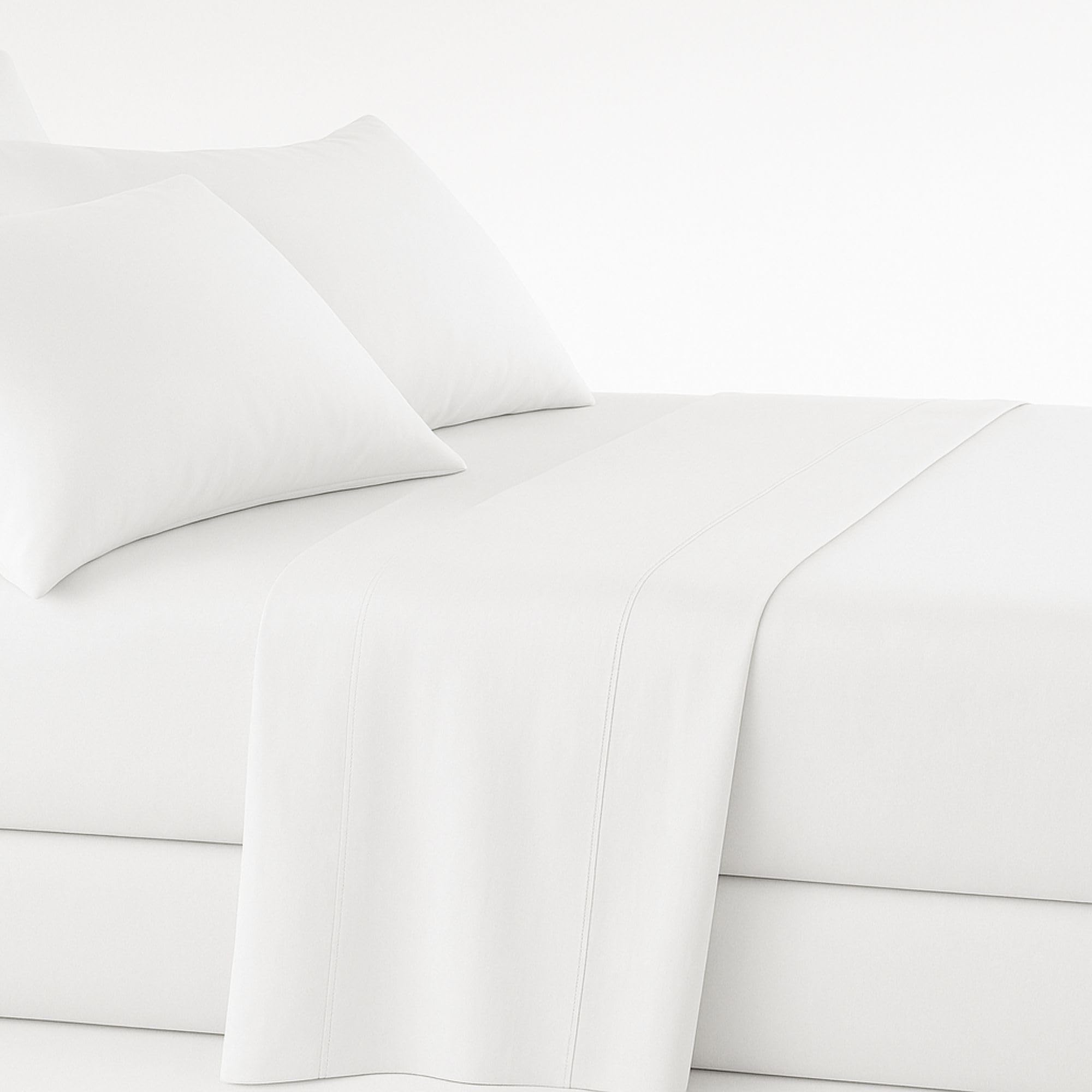 MAXIME MAISON - Set Lenzuola Cotone, Completo con Federe Cuscini Tinta Unita, Prodotto Made in Italy Anallergico