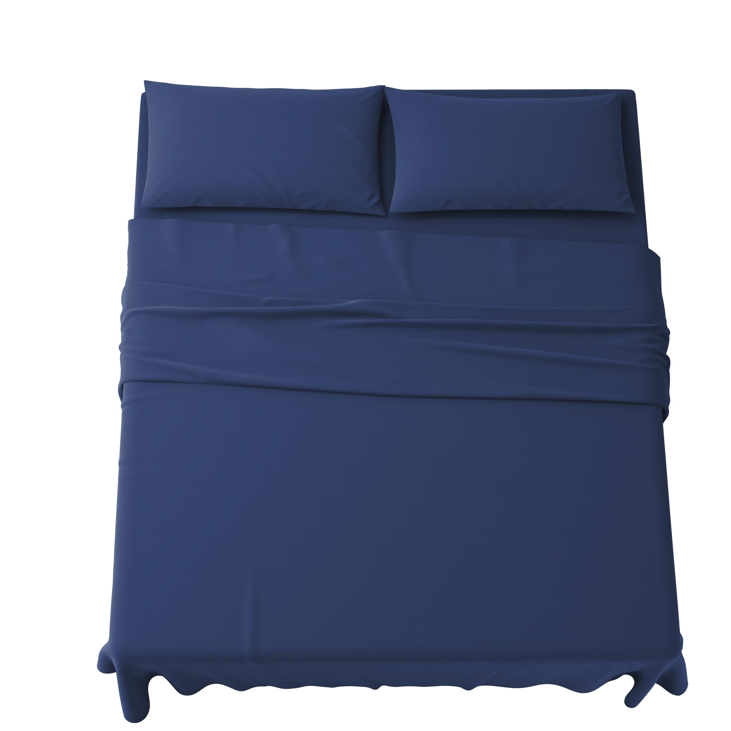 Set Completo Lenzuola in Microfibra, con Federe, Completo Letto, Made in Italy
