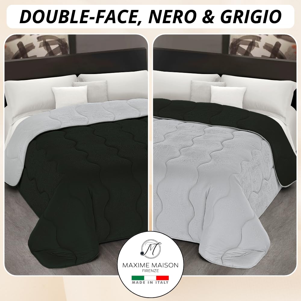 Trapunta Piumone Invernale Double-Face in Morbida Microfibra Imbottitura 300 gr/mq