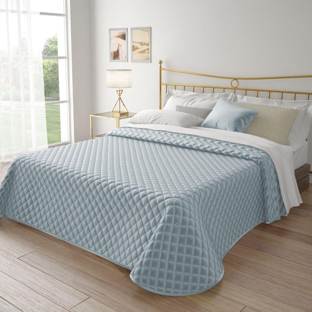 MAXIME MAISON - Trapunta Primaverile Autunnale Trapuntata in Morbido Velluto Elegante, Copriletto Leggero Made in Italy, Sensazione di Vero Lusso al Tatto