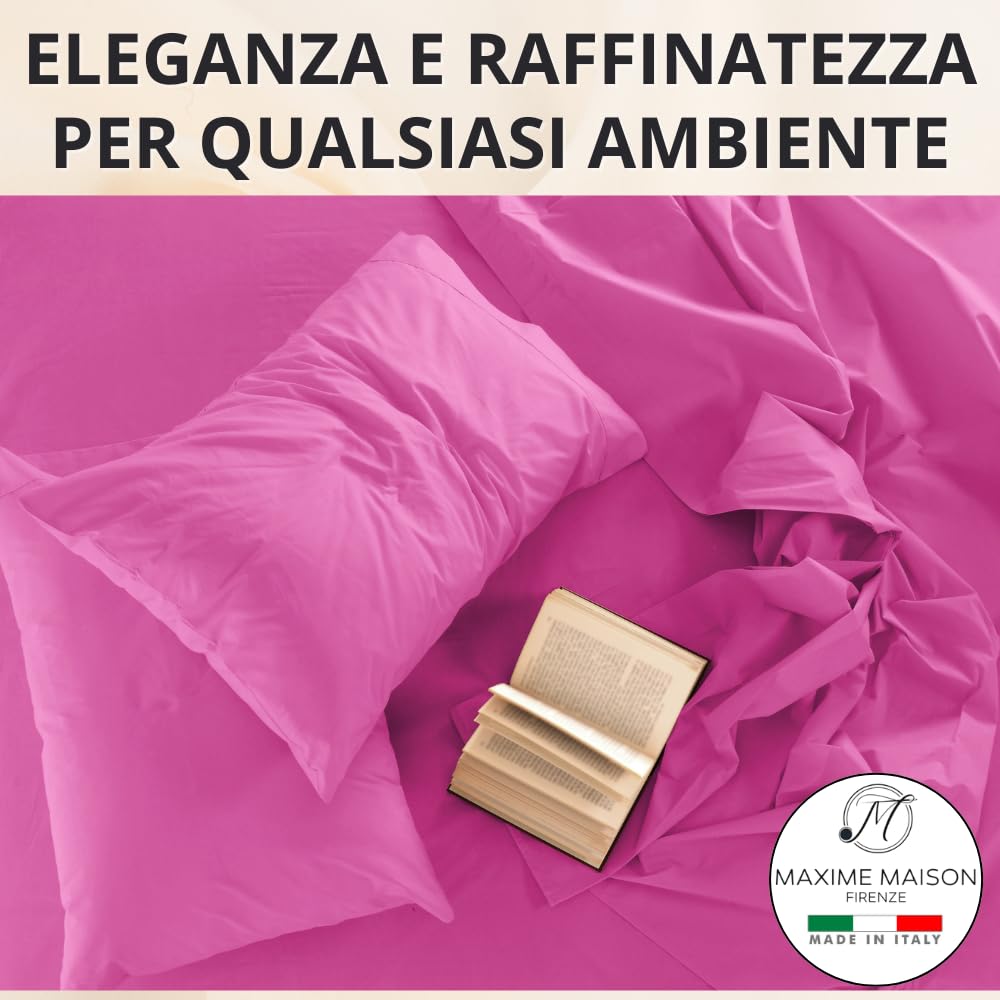 Federe Cuscino Letto, Misto Cotone, Tinta Unita (Misure 52x82cm), Chiusura a Busta, Fodera Cuscini, Copri Cuscino Letto, Federe Cuscini, Cotone