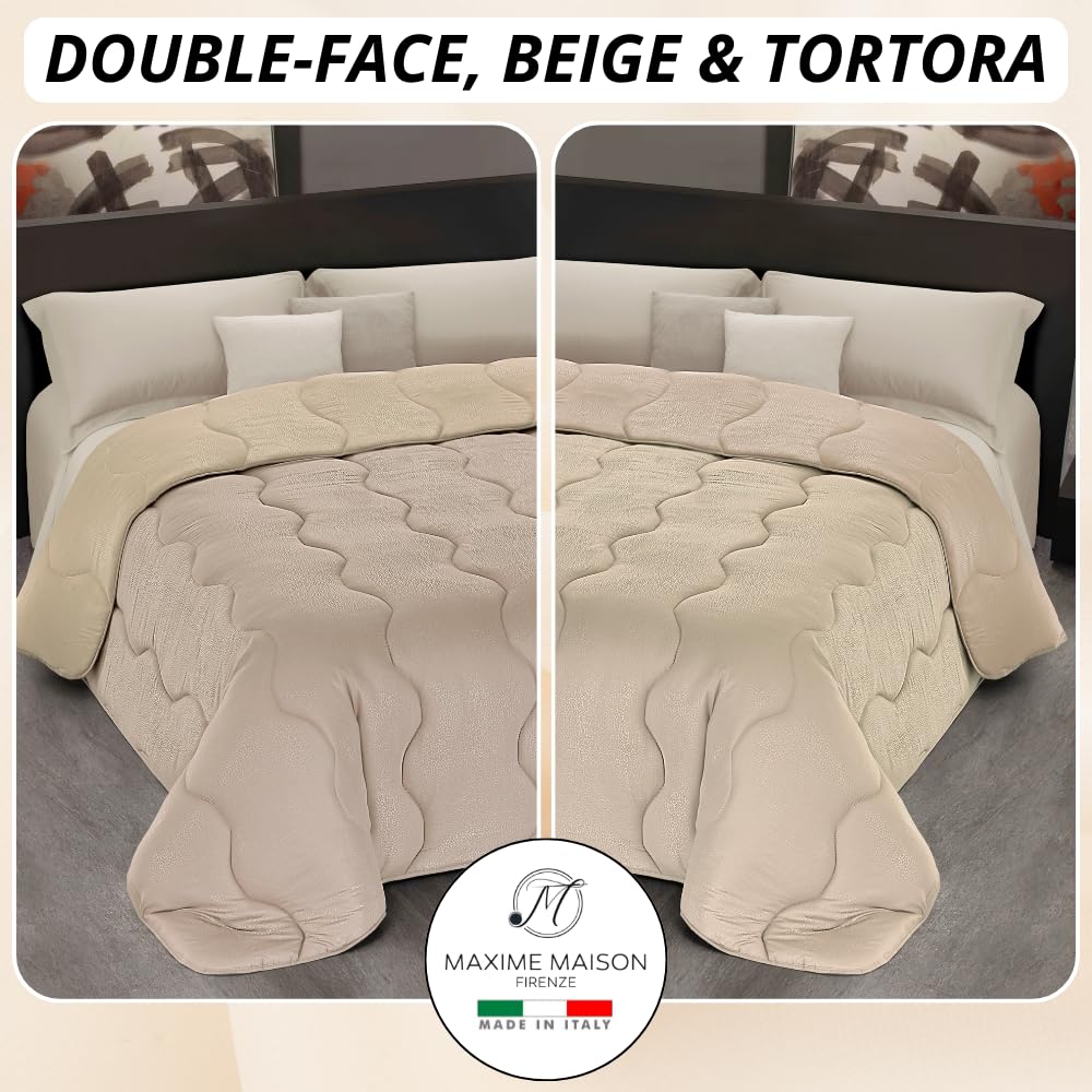 Trapunta Piumone Invernale Double-Face in Morbida Microfibra Imbottitura 300 gr/mq